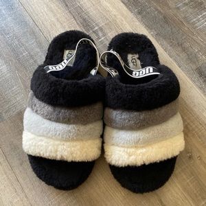 Ugg fur slide sandals